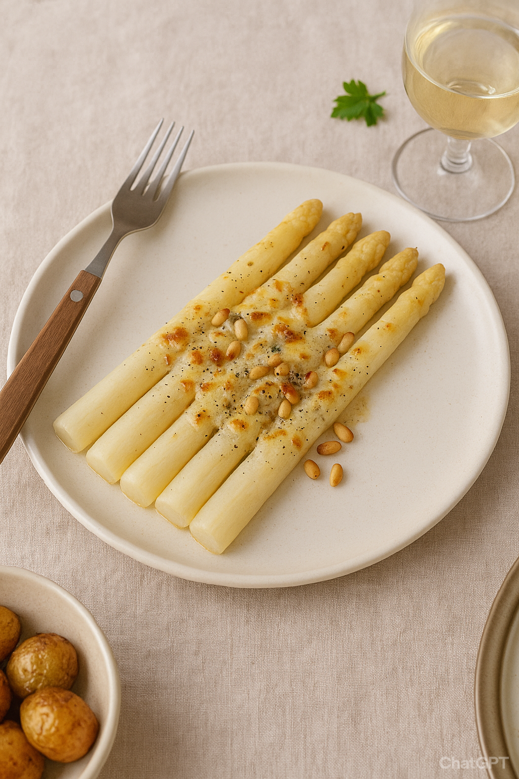 Geroosterde asperges met Parmezaanse kaas